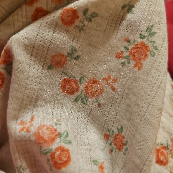 NWT Tranquil & True Women's Size 1X Rose Print Henley Comfy Shirt Loungewear - Picture 9 of 9